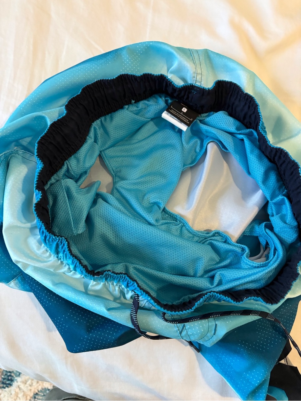 Nike Teal to Navy Ombre Swim Board Shorts - Picture 6 of 8